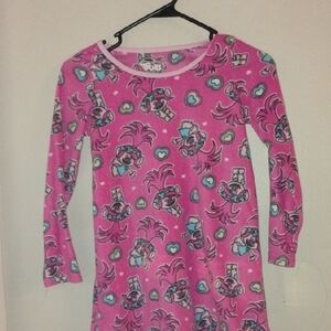 Pink Trolls Long Sleeve Dress